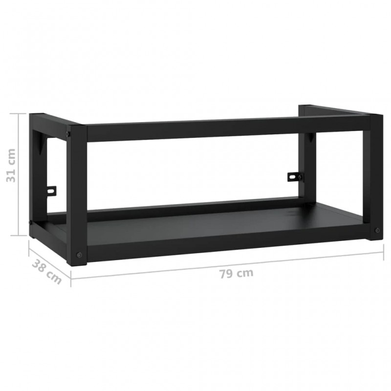 Wall-mounted Bathroom Washbasin Frame Black 79x38x31 cm Iron Wall-mounted Bathroom Washbasin Frame Black 79x38x31 cm Iron