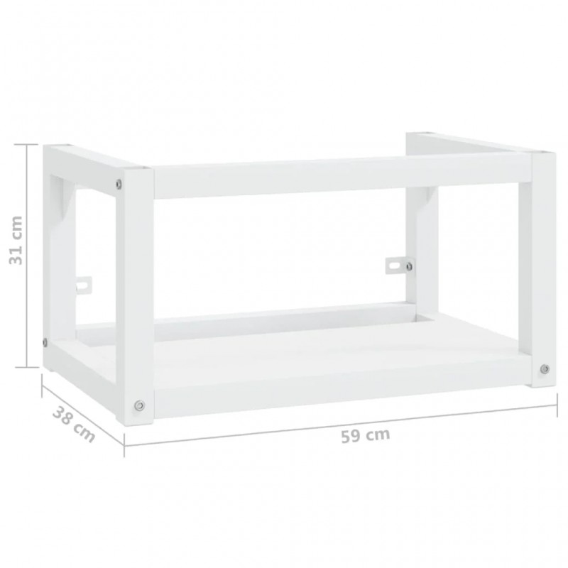 Wall-mounted Bathroom Washbasin Frame White 59x38x31 cm Iron Wall-mounted Bathroom Washbasin Frame White 59x38x31 cm Iron