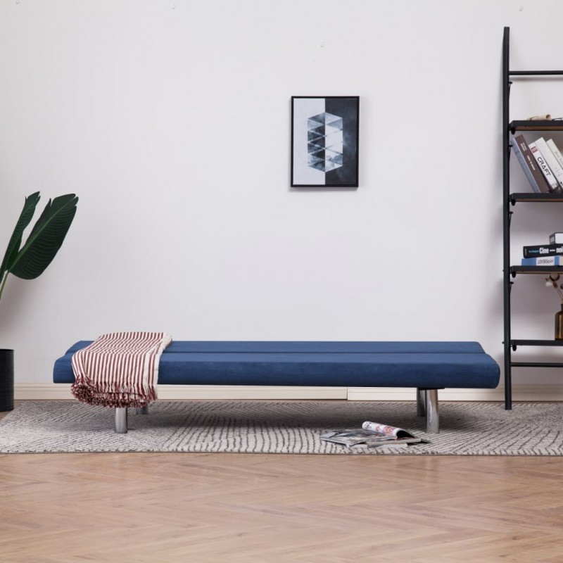 Sofa Bed Blue Polyester Sofa Bed Blue Polyester