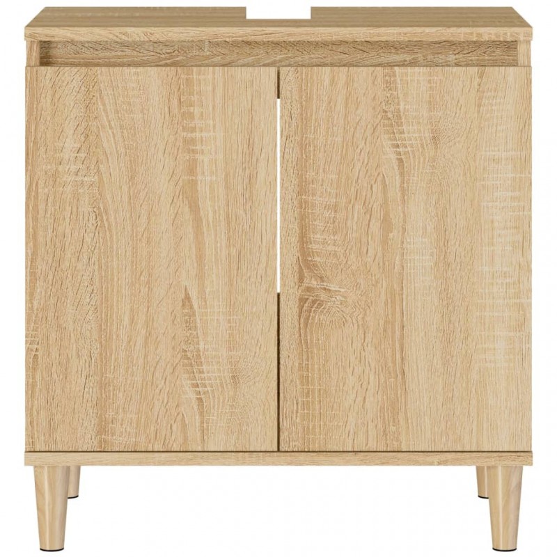 Sink Cabinet Sonoma Oak 58x33x60 cm Engineered Wood Sink Cabinet Sonoma Oak 58x33x60 cm Engineered Wood