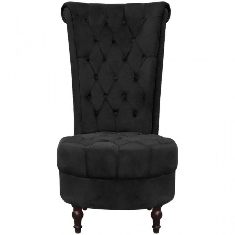 High Back Sofa Chair Black Fabric High Back Sofa Chair Black Fabric