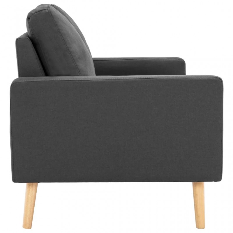 2-Seater Sofa Dark Grey Fabric 2-Seater Sofa Dark Grey Fabric