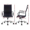 Artiss Office Chair Conference Chairs PU Leather High Back Black