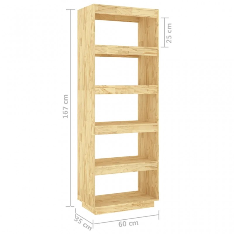 Book Cabinet/Room Divider 60x35x167 cm Solid Pinewood Book Cabinet/Room Divider 60x35x167 cm Solid Pinewood