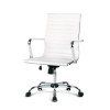 Artiss Office Chair Conference Chairs PU Leather Mid Back White