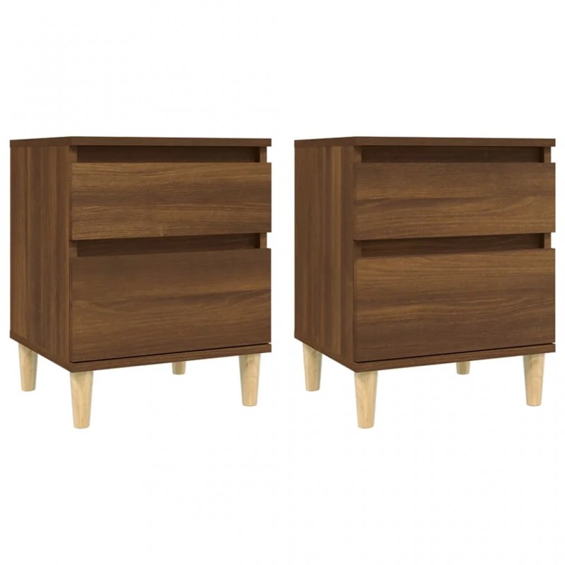 Bedside Cabinets 2 pcs Brown Oak 40x35x50 cm Bedside Cabinets 2 pcs Brown Oak 40x35x50 cm