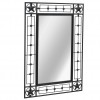 Garden Wall Mirror Rectangular 50x80 cm Black