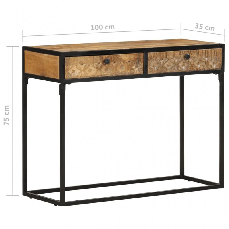 Console Table 100x35x75 cm Solid Mango Wood Console Table 100x35x75 cm Solid Mango Wood
