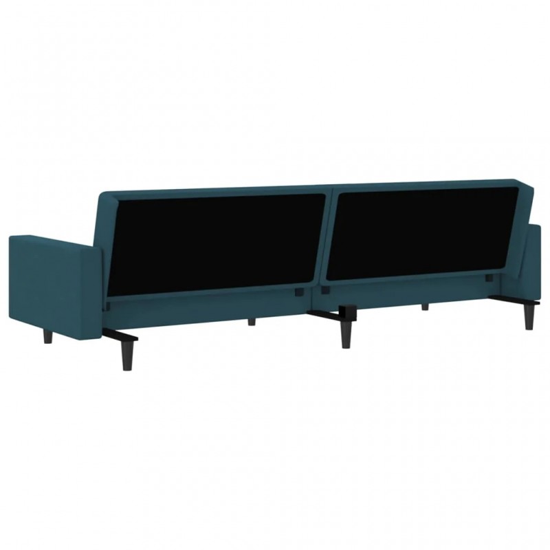 2-Seater Sofa Bed Blue Velvet 2-Seater Sofa Bed Blue Velvet