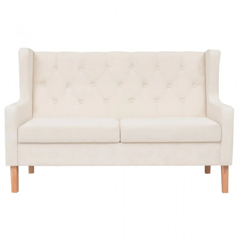 Sofa Set 3 Pieces Fabric Cream White Sofa Set 3 Pieces Fabric Cream White