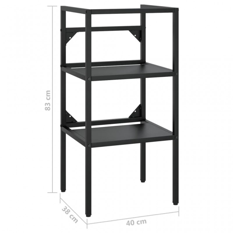 Bathroom Washbasin Frame Black 40x38x83 cm Iron Bathroom Washbasin Frame Black 40x38x83 cm Iron
