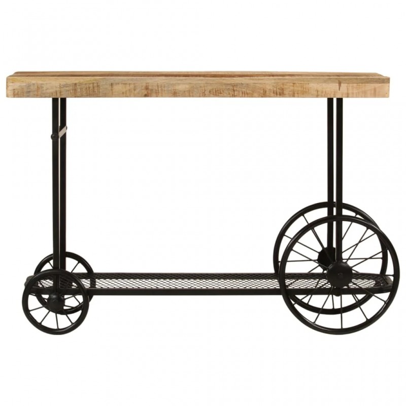 Console Table 112x36x76 cm Solid Wood Mango and Iron Console Table 112x36x76 cm Solid Wood Mango and Iron