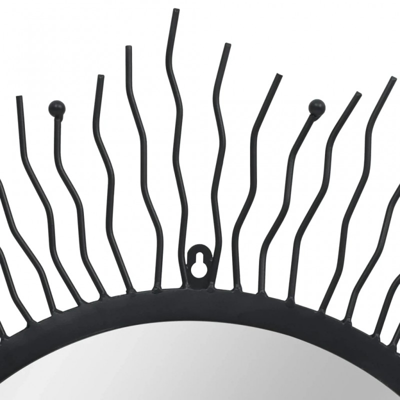 Wall Mirror Sunburst 80 cm Black Wall Mirror Sunburst 80 cm Black