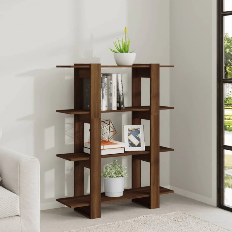 Book Cabinet/Room Divider Brown Oak 100x30x123.5 cm Book Cabinet/Room Divider Brown Oak 100x30x123.5 cm