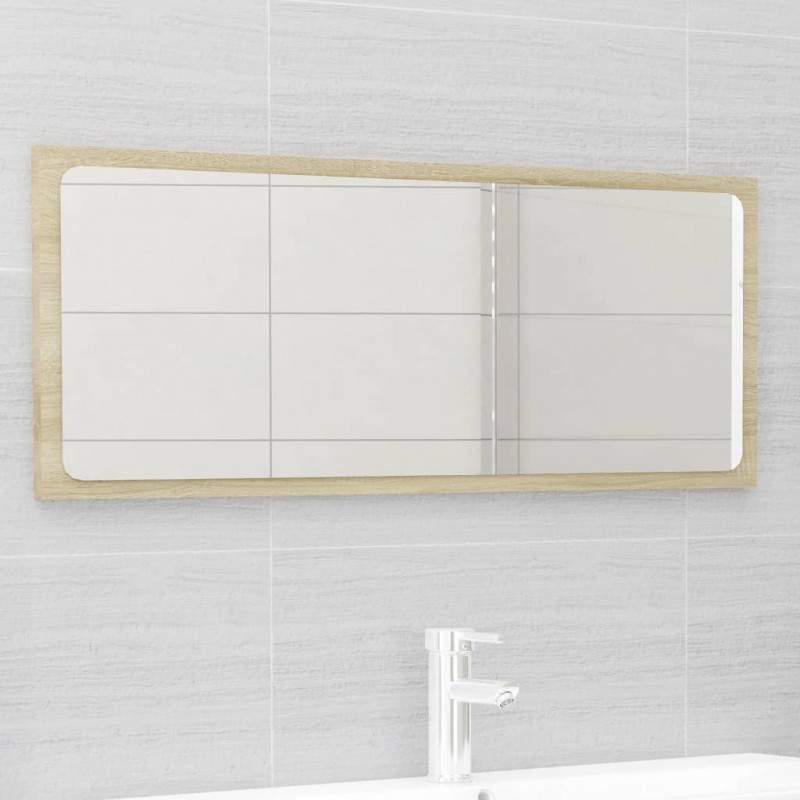 Bathroom Furniture Set White and Sonoma Oak Engineered Wood Bathroom Furniture Set White and Sonoma Oak Engineered Wood