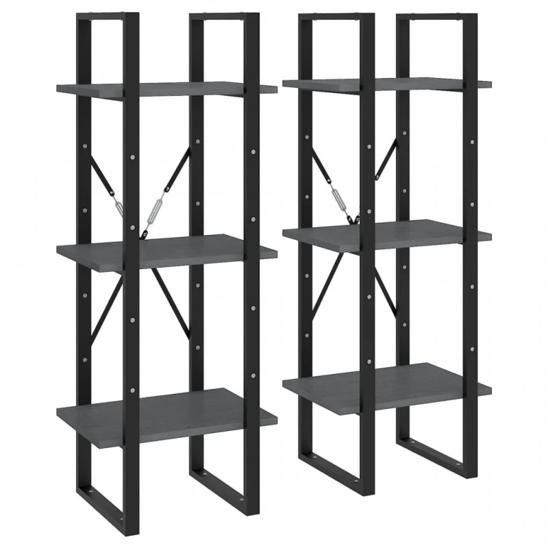 High Cabinet Grey 40x30x210 cm Solid Pine Wood High Cabinet Grey 40x30x210 cm Solid Pine Wood