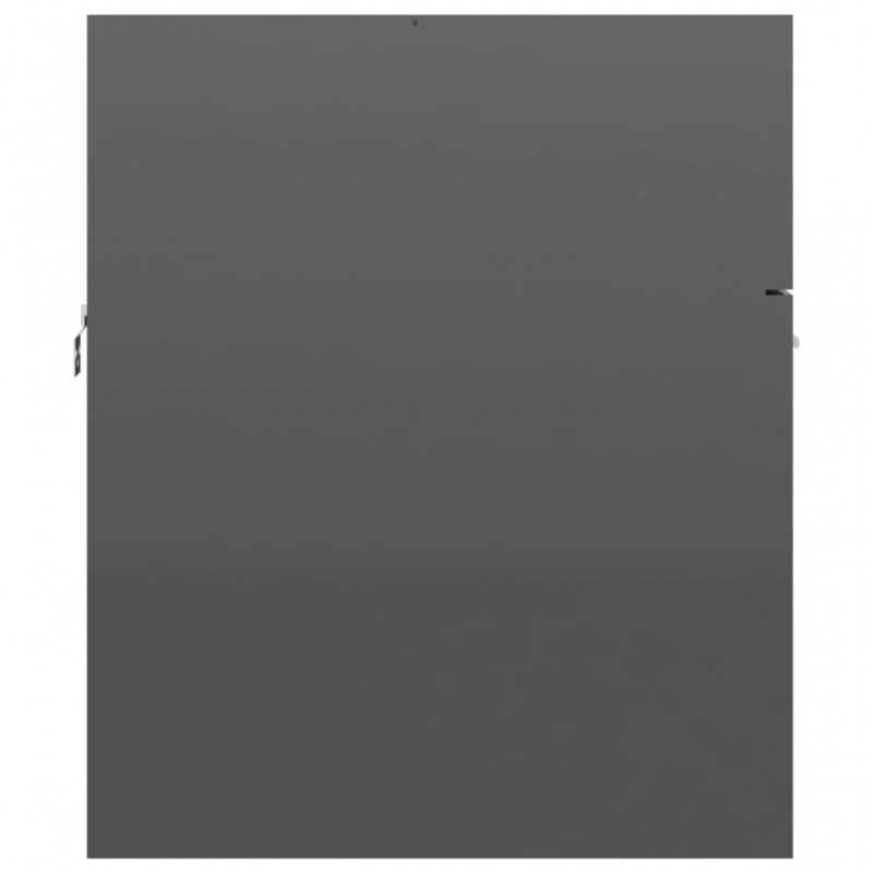 2 Piece Bathroom Furniture Set High Gloss Grey Engineered Wood 2 Piece Bathroom Furniture Set High Gloss Grey Engineered Wood