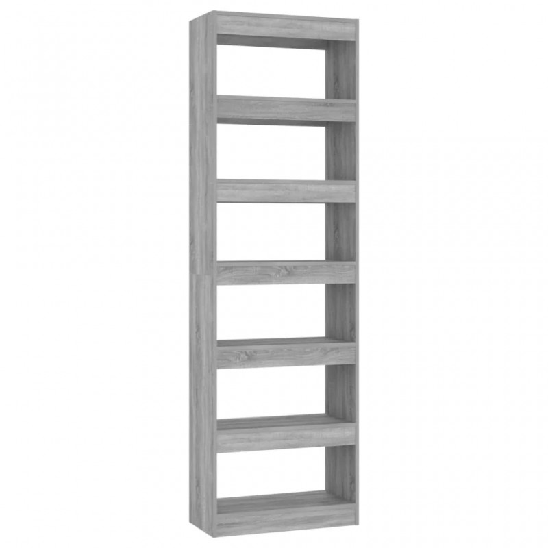 Book Cabinet/Room Divider Grey Sonoma 60x30x198 cm Book Cabinet/Room Divider Grey Sonoma 60x30x198 cm