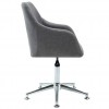 Swivel Dining Chair Light Grey Fabric