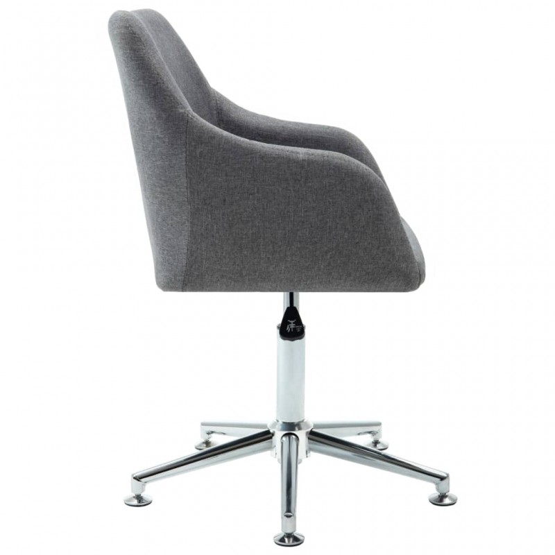 Swivel Dining Chair Light Grey Fabric Swivel Dining Chair Light Grey Fabric