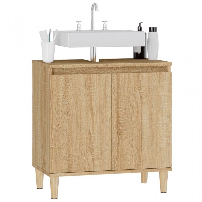 Sink Cabinet Sonoma Oak 58x33x60 cm Engineered Wood Sink Cabinet Sonoma Oak 58x33x60 cm Engineered Wood