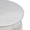 Hammered Aluminium Stool/Side Table Silver