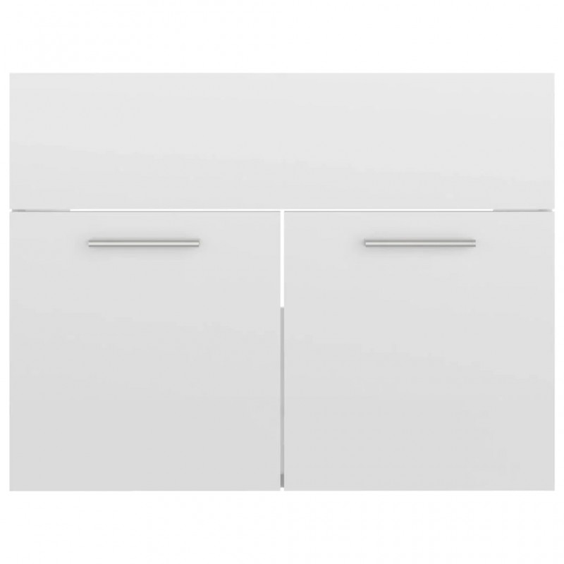 2 Piece Bathroom Furniture Set High Gloss White Engineered Wood 2 Piece Bathroom Furniture Set High Gloss White Engineered Wood