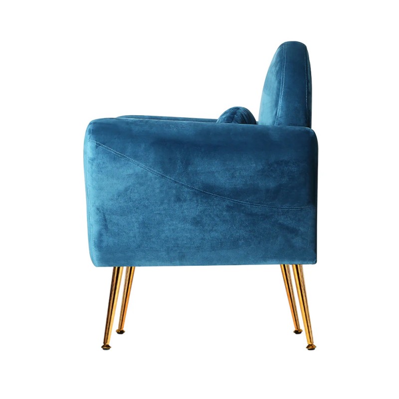 Artiss Armchair Lounge Chair Accent Chairs Armchairs Sofa Navy Velvet Cushion Artiss Armchair Lounge Chair Accent Chairs Armchairs Sofa Navy Velvet Cushion