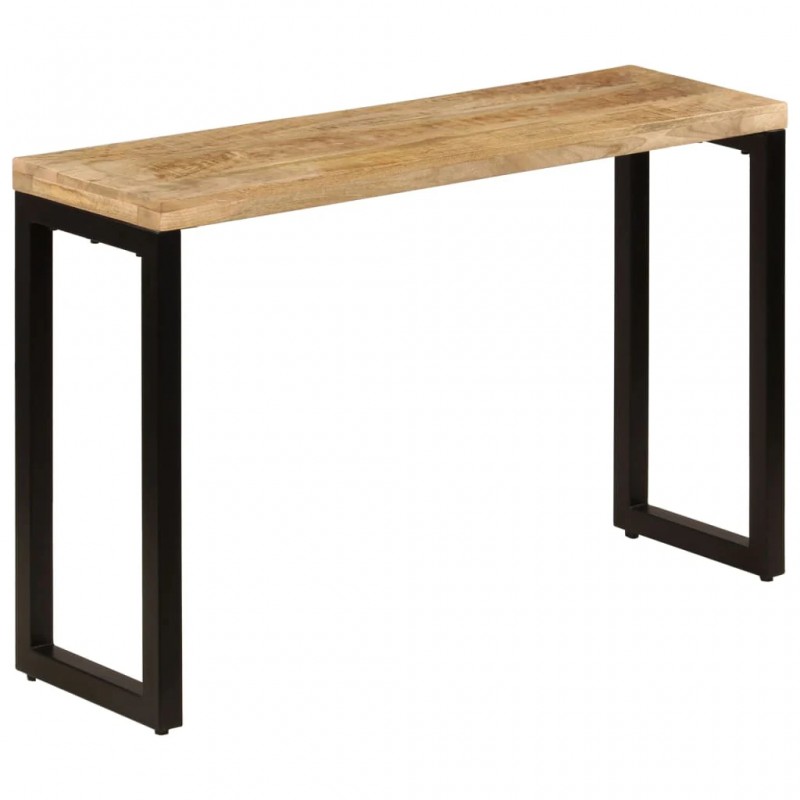 Console Table 120x35x76 cm Solid Wood Mango and Steel Console Table 120x35x76 cm Solid Wood Mango and Steel