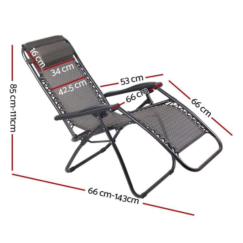 Gardeon Zero Gravity Chair Folding Outdoor Recliner Adjustable Sun Lounge Camping Beige Gardeon Zero Gravity Chair Folding Outdoor Recliner Adjustable Sun Lounge Camping Beige