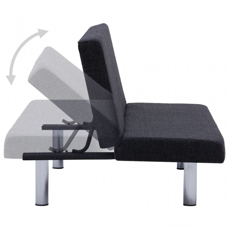 Sofa Bed Dark Grey Polyester Sofa Bed Dark Grey Polyester
