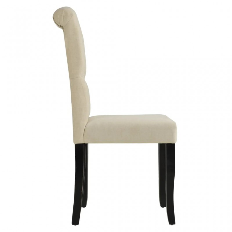 Dining Chairs 4 pcs Cream Fabric Dining Chairs 4 pcs Cream Fabric