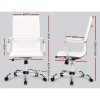Artiss Office Chair Conference Chairs PU Leather High Back White