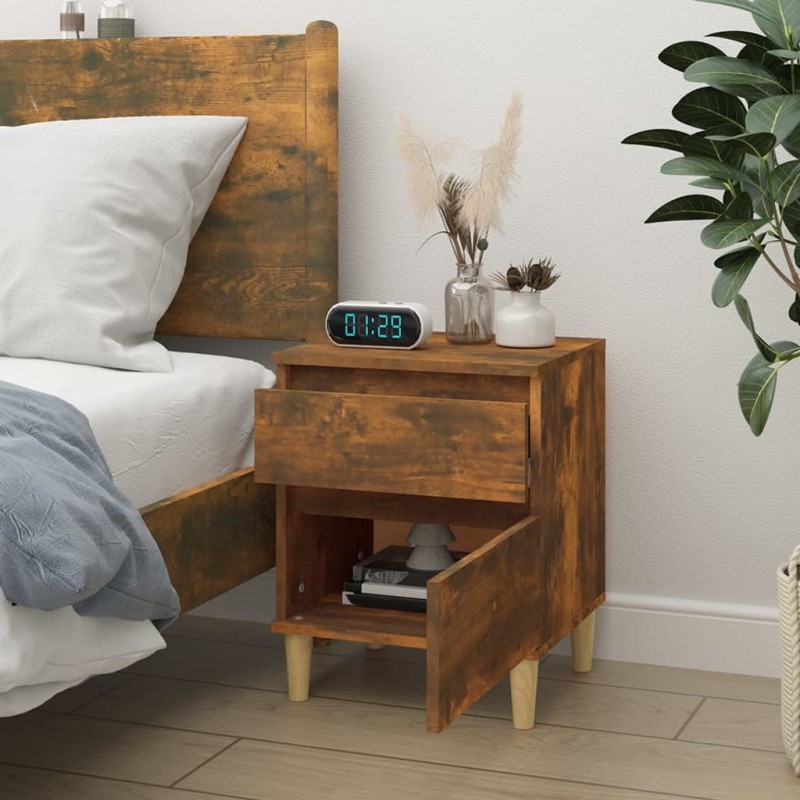 Bedside Cabinet Smoked Oak 40x35x50 cm Bedside Cabinet Smoked Oak 40x35x50 cm