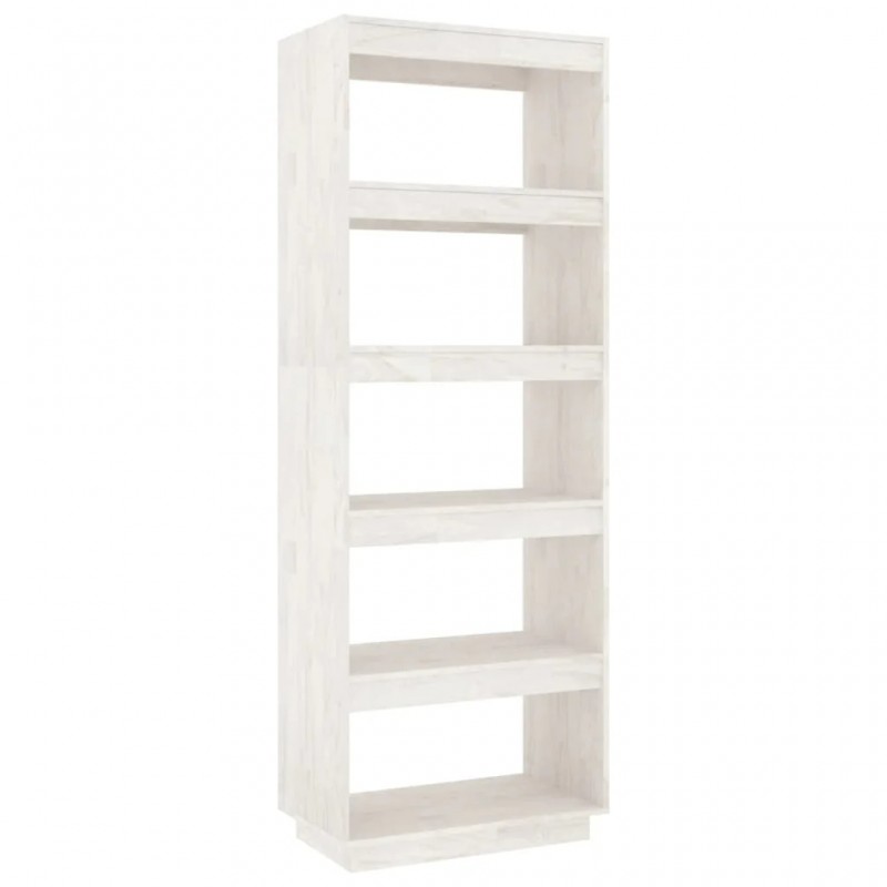 Book Cabinet/Room Divider White 60x35x167 cm Solid Pinewood Book Cabinet/Room Divider White 60x35x167 cm Solid Pinewood