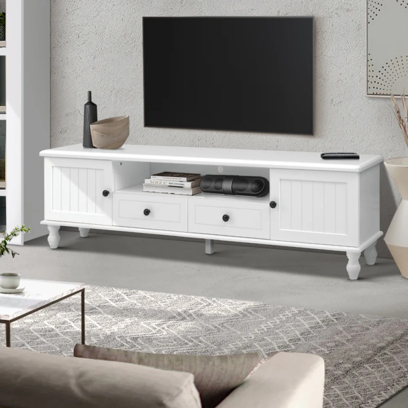 Artiss TV Cabinet Entertainment Unit 160cm White Kubi Artiss TV Cabinet Entertainment Unit 160cm White Kubi