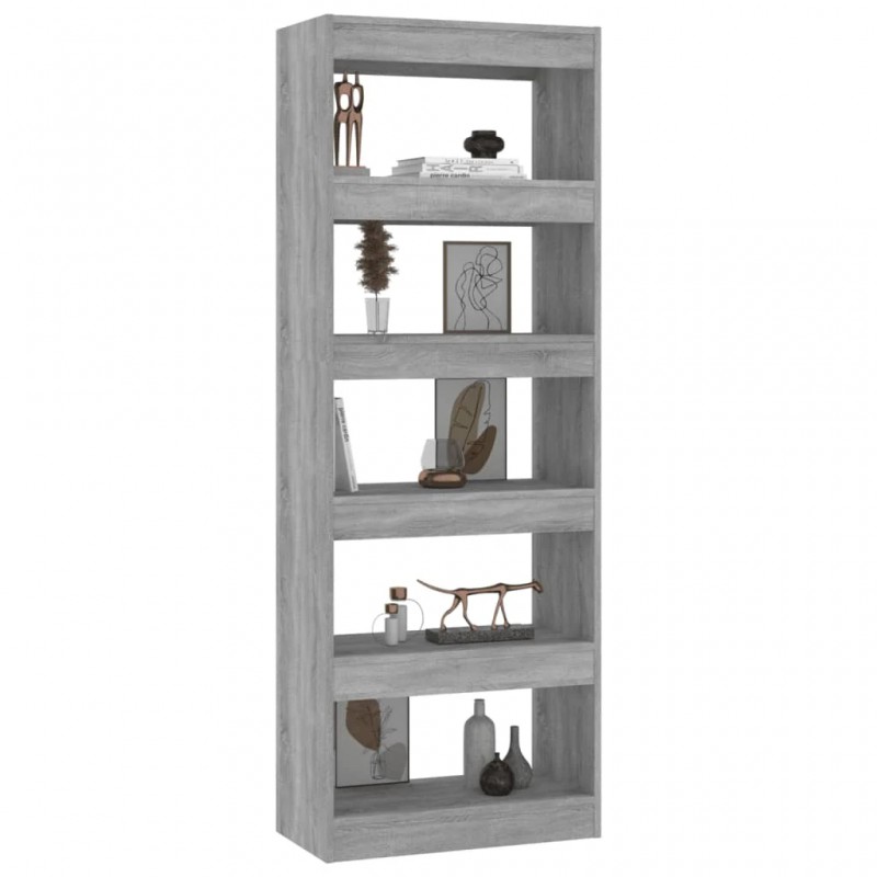 Book Cabinet/Room Divider Grey Sonoma 60x30x166 cm Engineered Wood Book Cabinet/Room Divider Grey Sonoma 60x30x166 cm Engineered Wood