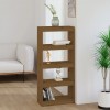 Book Cabinet/Room Divider Honey Brown 60x30x135.5 cm Wood Pine