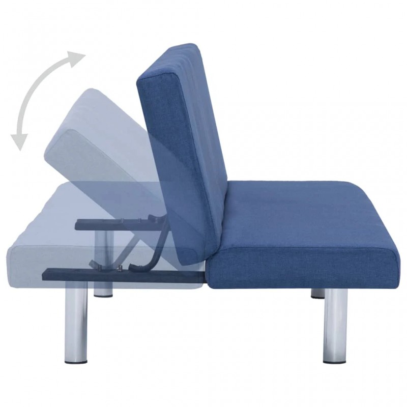 Sofa Bed Blue Polyester Sofa Bed Blue Polyester