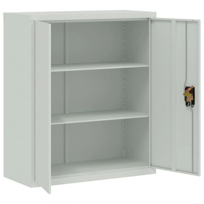 File Cabinet Light Grey 90x40x105 cm Steel File Cabinet Light Grey 90x40x105 cm Steel