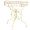 Side Table Vintage Style Half Round Metal 72x36x74 cm Gold