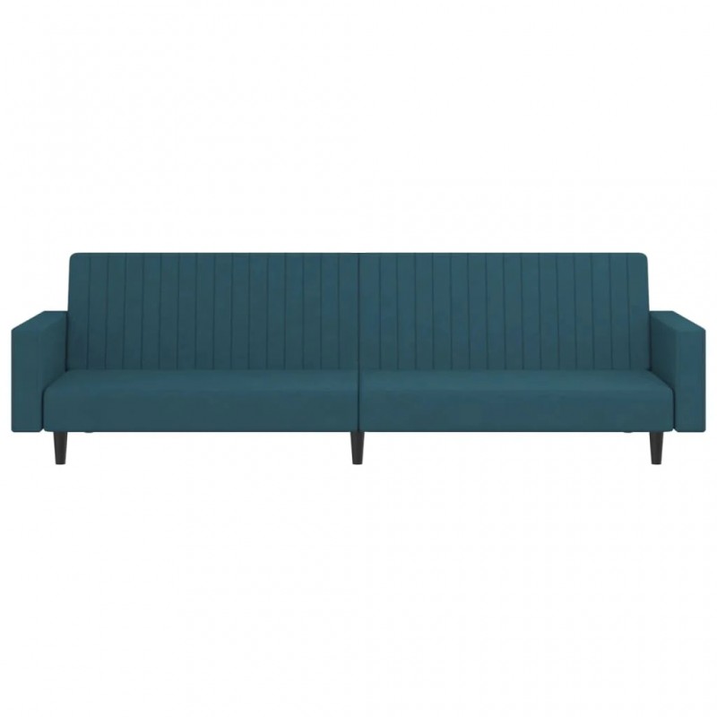 2-Seater Sofa Bed Blue Velvet 2-Seater Sofa Bed Blue Velvet