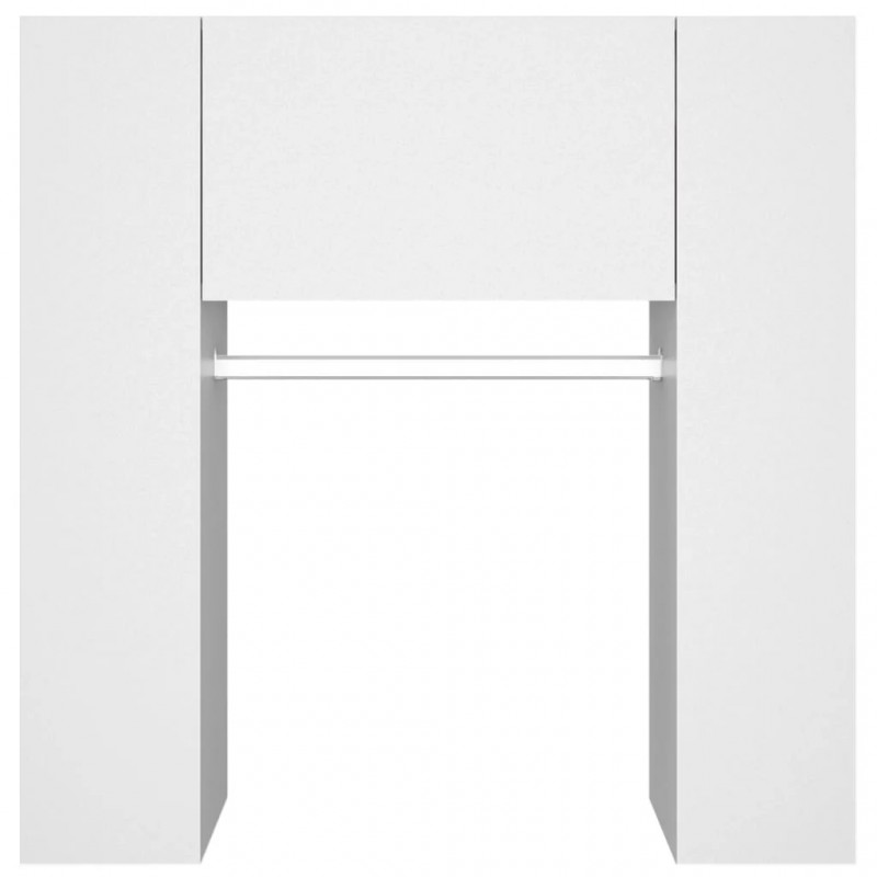 Hallway Cabinets 2 pcs White Engineered Wood Hallway Cabinets 2 pcs White Engineered Wood