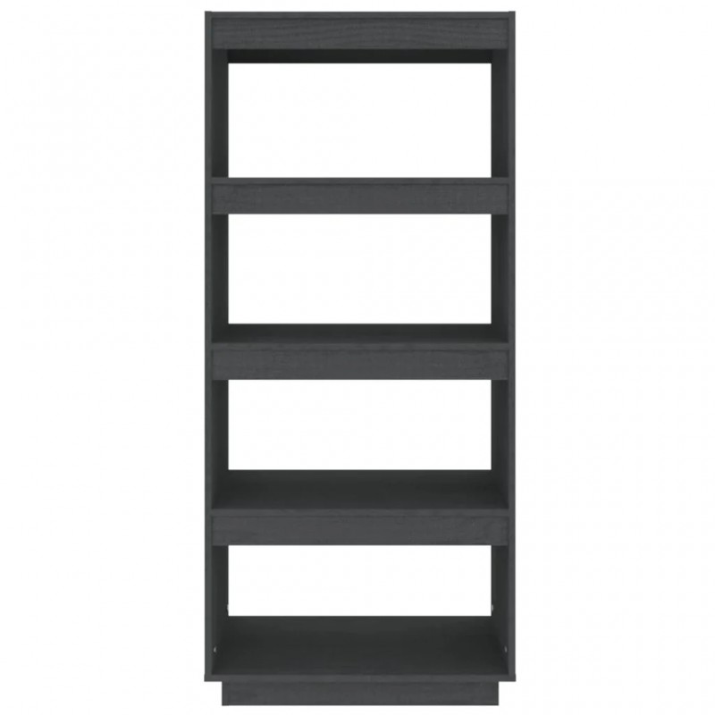 Book Cabinet/Room Divider Grey 60x35x135 cm Solid Pinewood Book Cabinet/Room Divider Grey 60x35x135 cm Solid Pinewood
