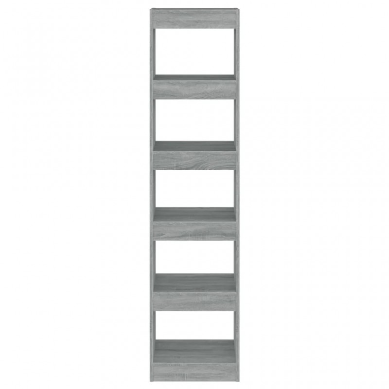 Book Cabinet/Room Divider Grey Sonoma 40x30x166 cm Book Cabinet/Room Divider Grey Sonoma 40x30x166 cm