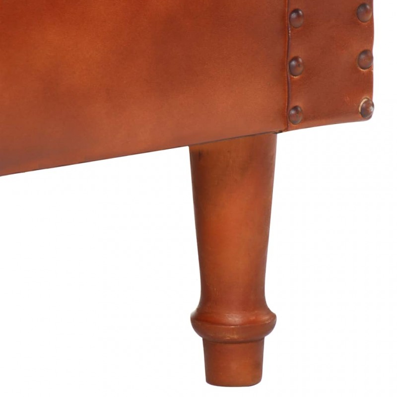 Tub Chair Brown Real Goat Leather Tub Chair Brown Real Goat Leather