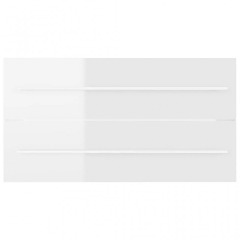 2 Piece Bathroom Furniture Set High Gloss White Engineered Wood 2 Piece Bathroom Furniture Set High Gloss White Engineered Wood