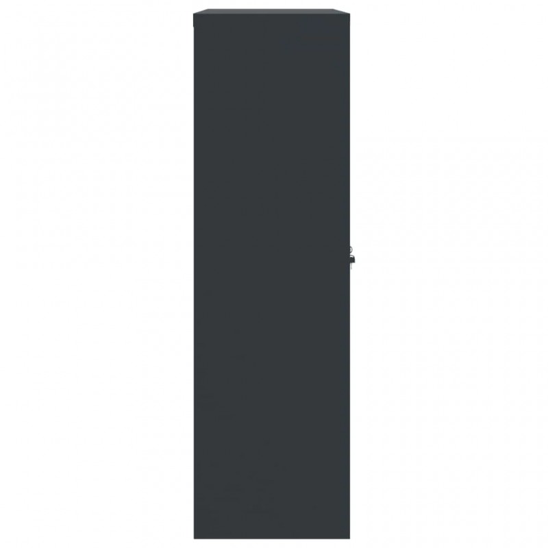 File Cabinet Anthracite and White 90x40x140 cm Steel File Cabinet Anthracite and White 90x40x140 cm Steel