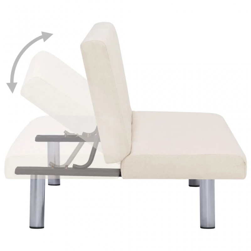 Sofa Bed Cream Polyester Sofa Bed Cream Polyester