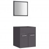 2 Piece Bathroom Furniture Set Grey Chipboard